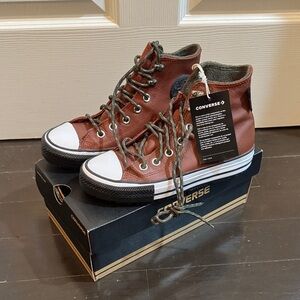 Converse Women’s Brown and Black High-Top Sneakers
